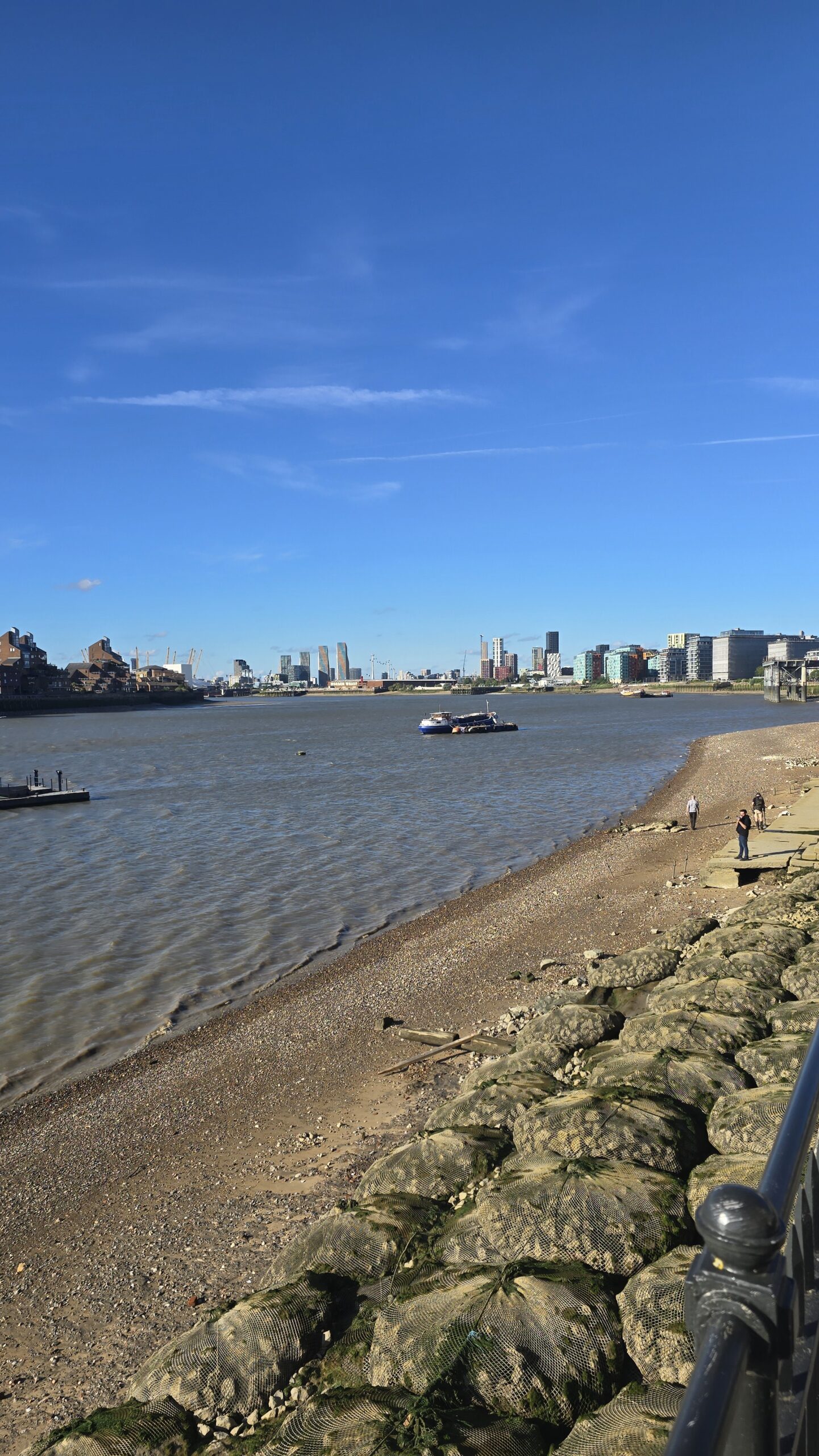 The Thames foreshore at Greenwich, exposed at low tide